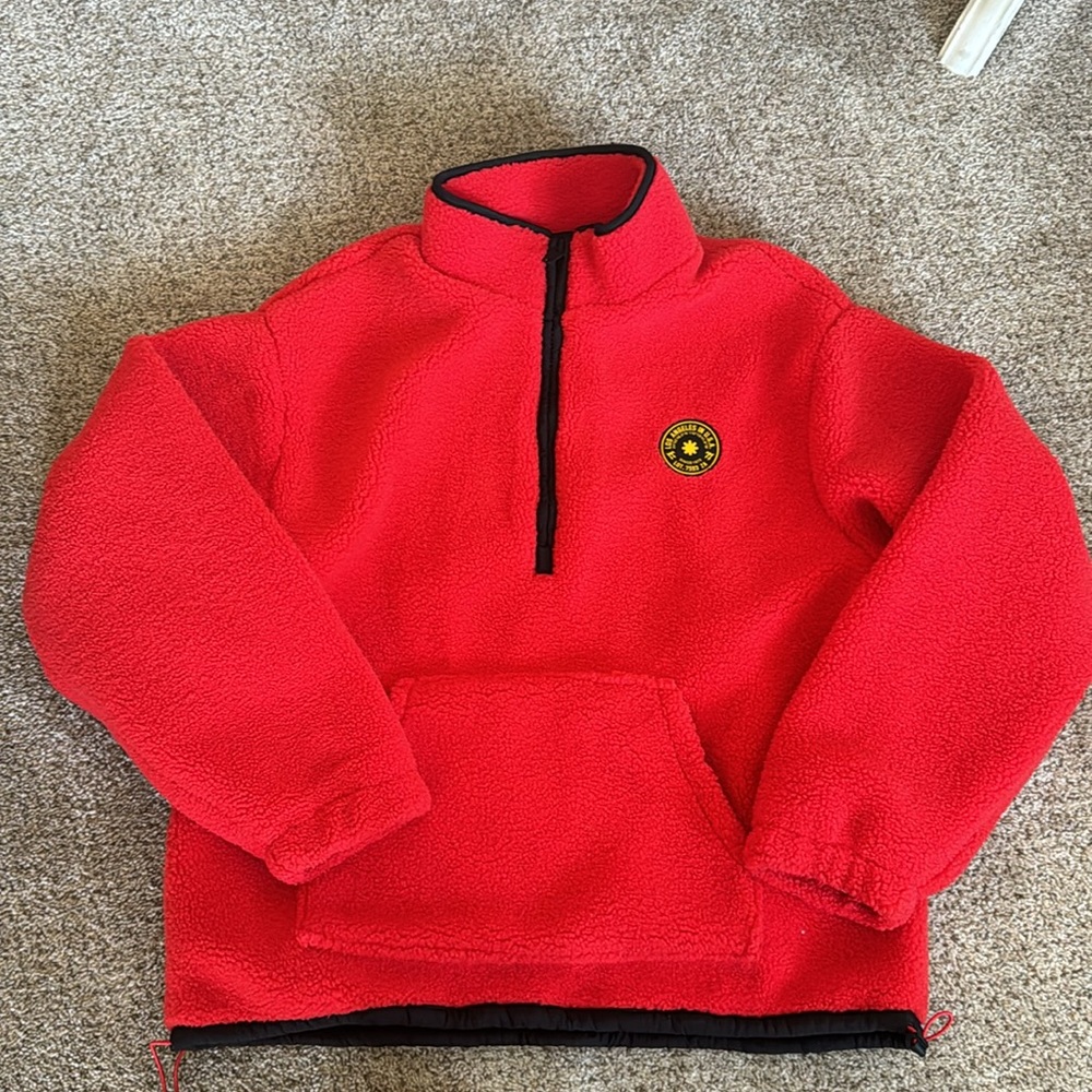 Zara Red Mesh Lined Pullover